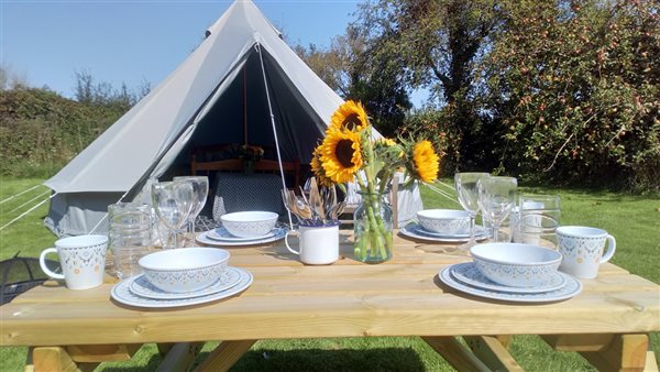 Bell tent Marshwood Farm Camping